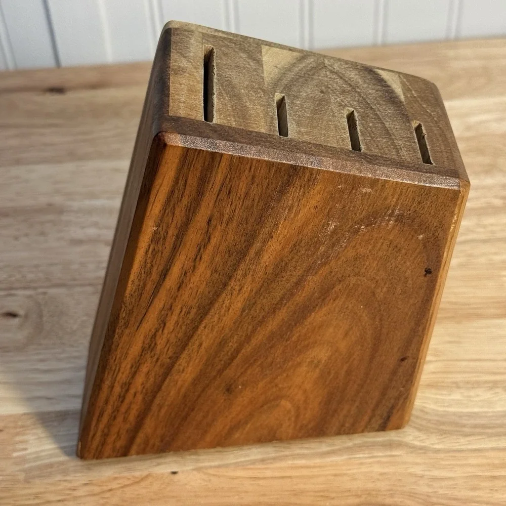 The Pioneer Woman Wooden Knife Block Kitchen Counter Storage Holder 4 Slot